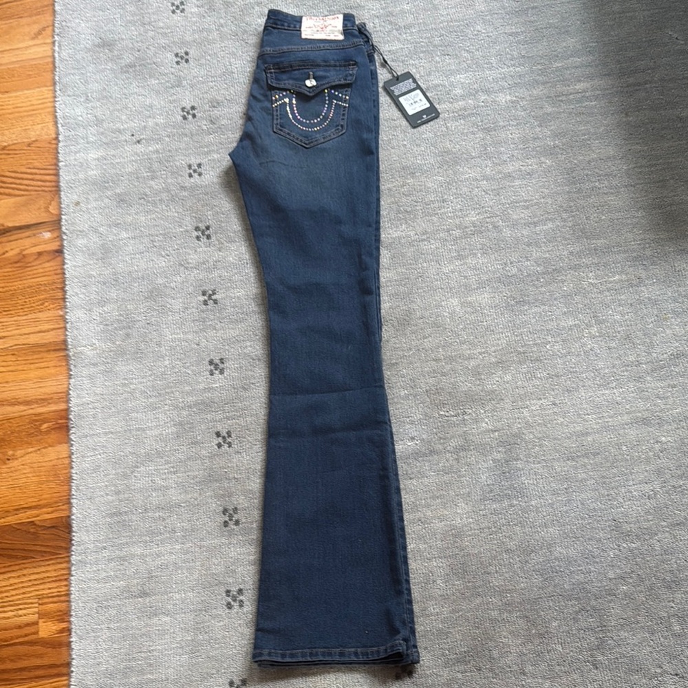 True Religion Women's Bootcut Blue Jeans - Size 26